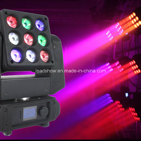 New RGBW 9PCS 4in1 15W LED Matrix Moving Head Light