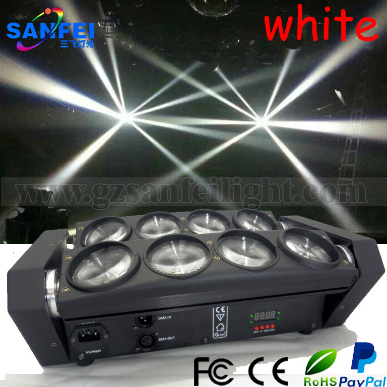 Stage LED 8 *10W Moving Head White Beam Effect Lights