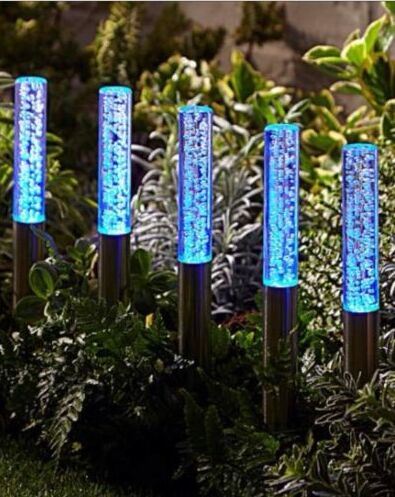 Color-Changing Acryl Bubble Stick Solar Light for Yard Decoration