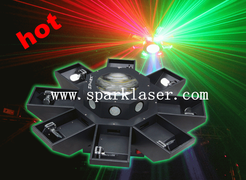 8 Scan LED Disco Christmas Laser Stage Light