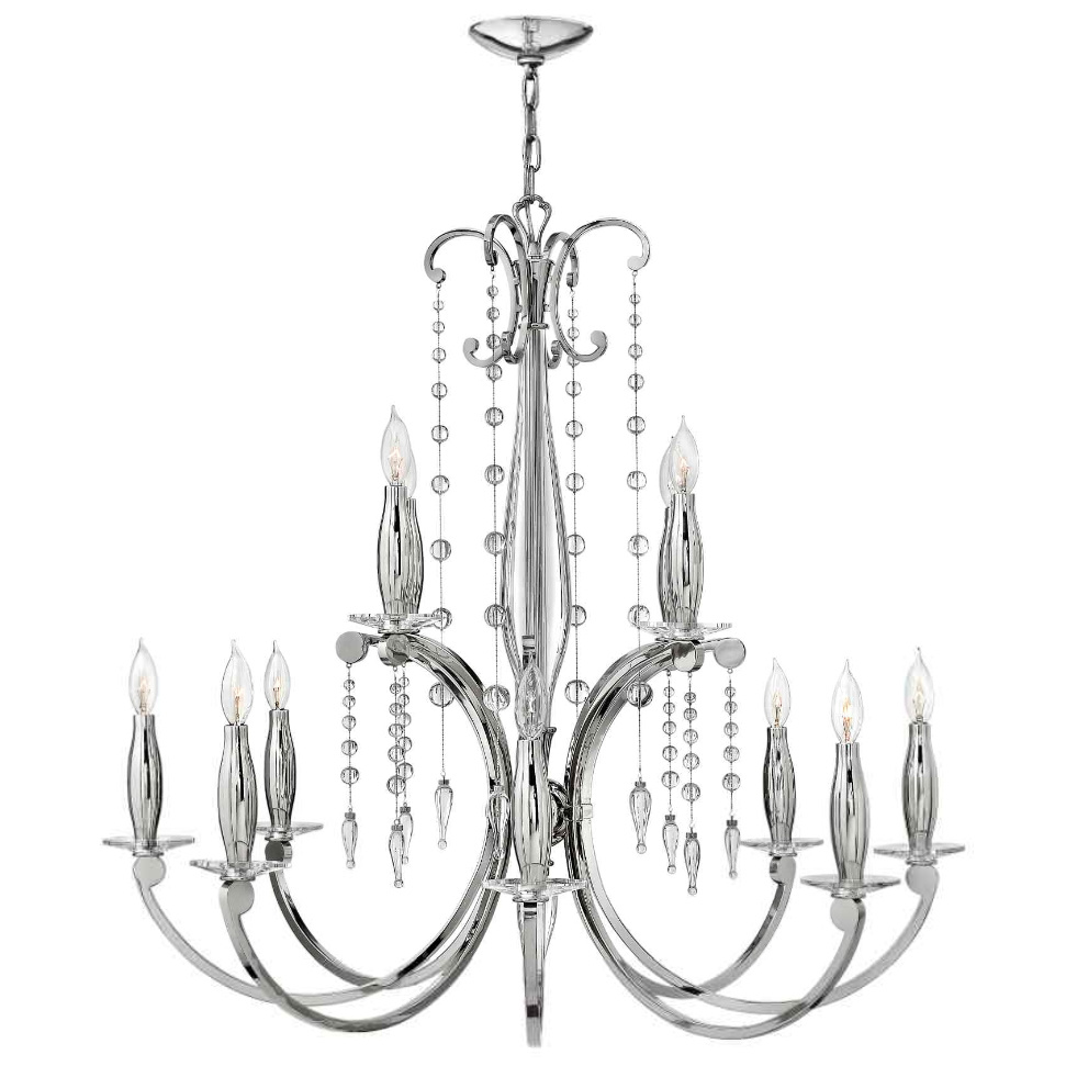 Contemporary Crystal Lightings Fixture Clear Chandelier (100408)