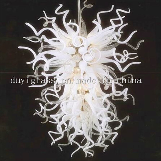 White Blown Glass Chandelier for Home Decoration