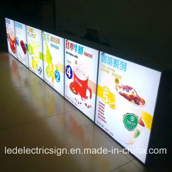 Ultra Thin Crystal LED Advertising Light Boxes with LED Engraved Sign