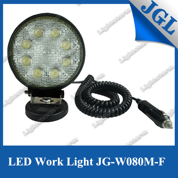 24W Round Magnet LED Driving Work Light 1800lm