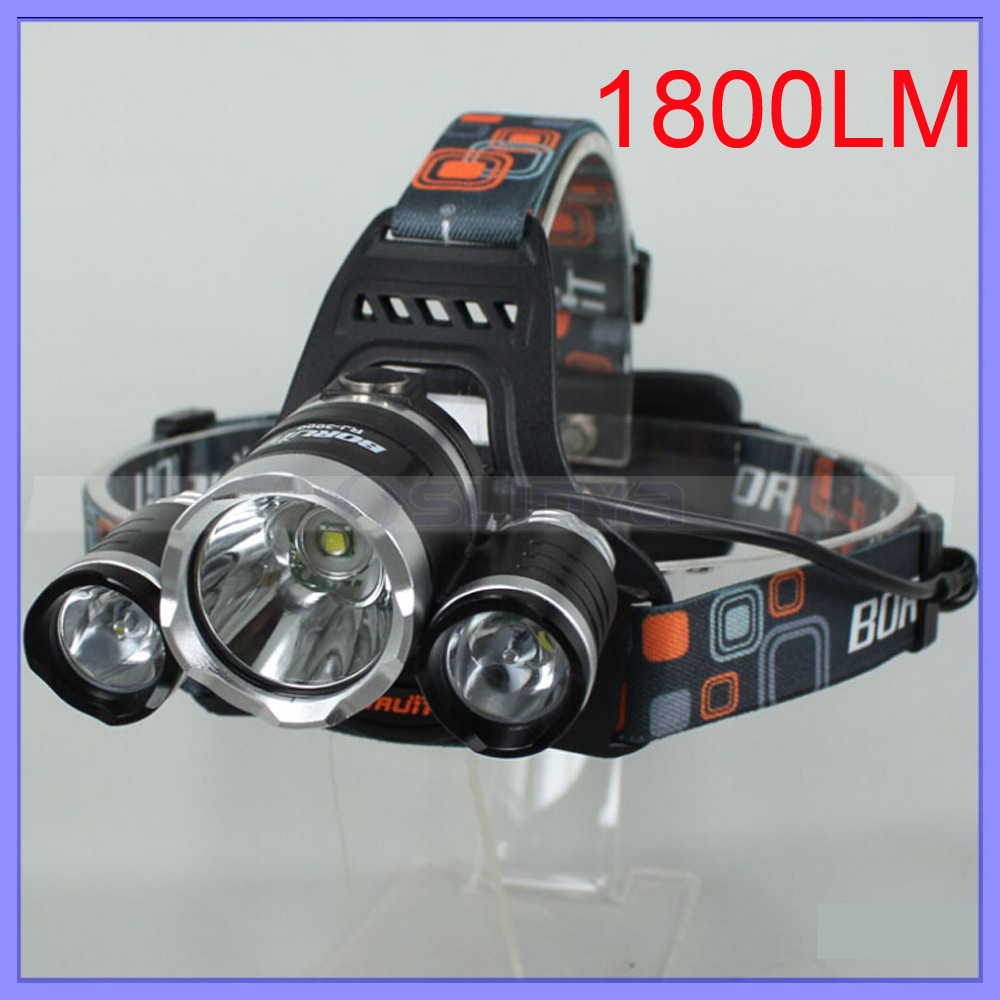 15W USB Charging 1800lm CREE Xml T6 3 LED Headlamp Fishing Flashlight Cap Headlight (1117)
