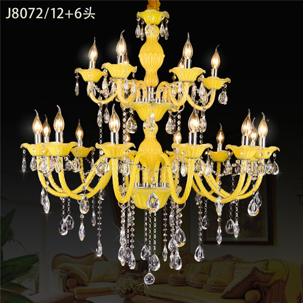 Lobby Project Crystal Pendant Lighting Candle Chandelier