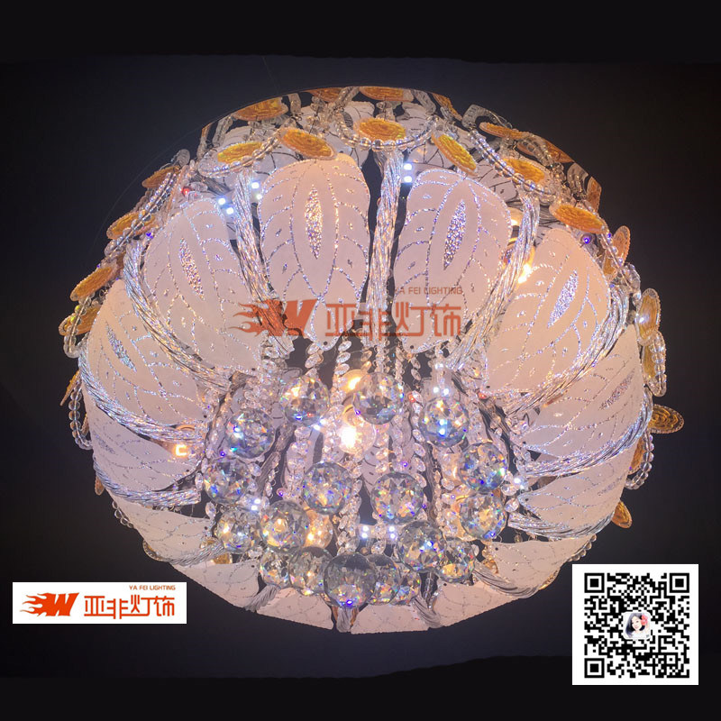 New Modern Crystal Glass RGB LED Ceiling Chandelier with High Quality