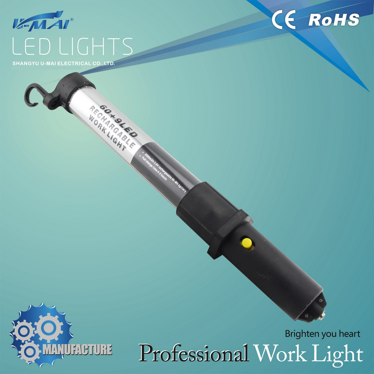 60+9 LED Waterproof Work Light with Magnet Hanging Hook (HL-LA0202B)
