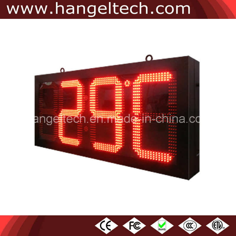 16 Inches Outdoor Electronic LED Time Temp Clock Display