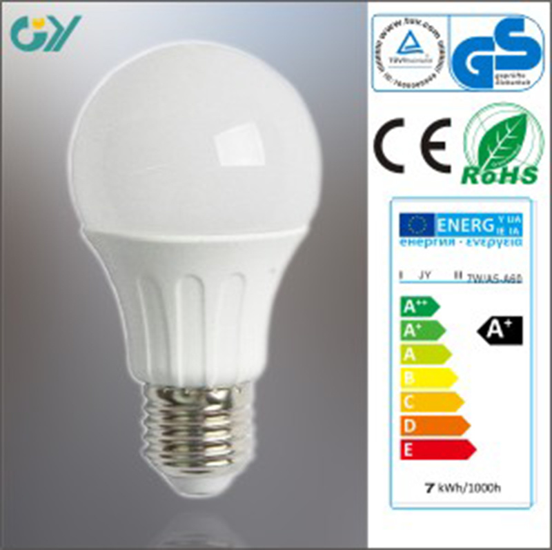 6000k A60 9W E27 LED Light Bulb with CE RoHS