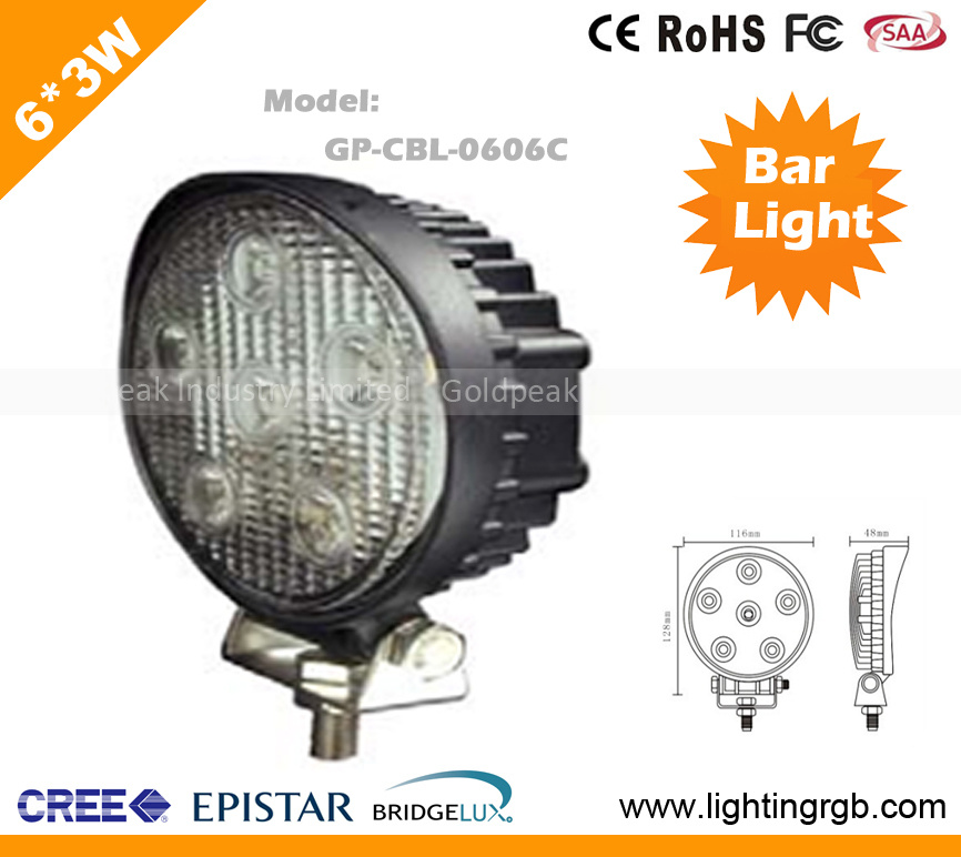 6*3W IP67 LED Bar Light/ LED Work Light/ LED Car Light