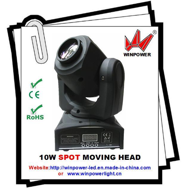 LED Spot Moving Head Light 10W for Stage Lighting