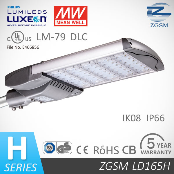 165W High Quality IP66 LED Road Light LED Street Light with Photo Cell