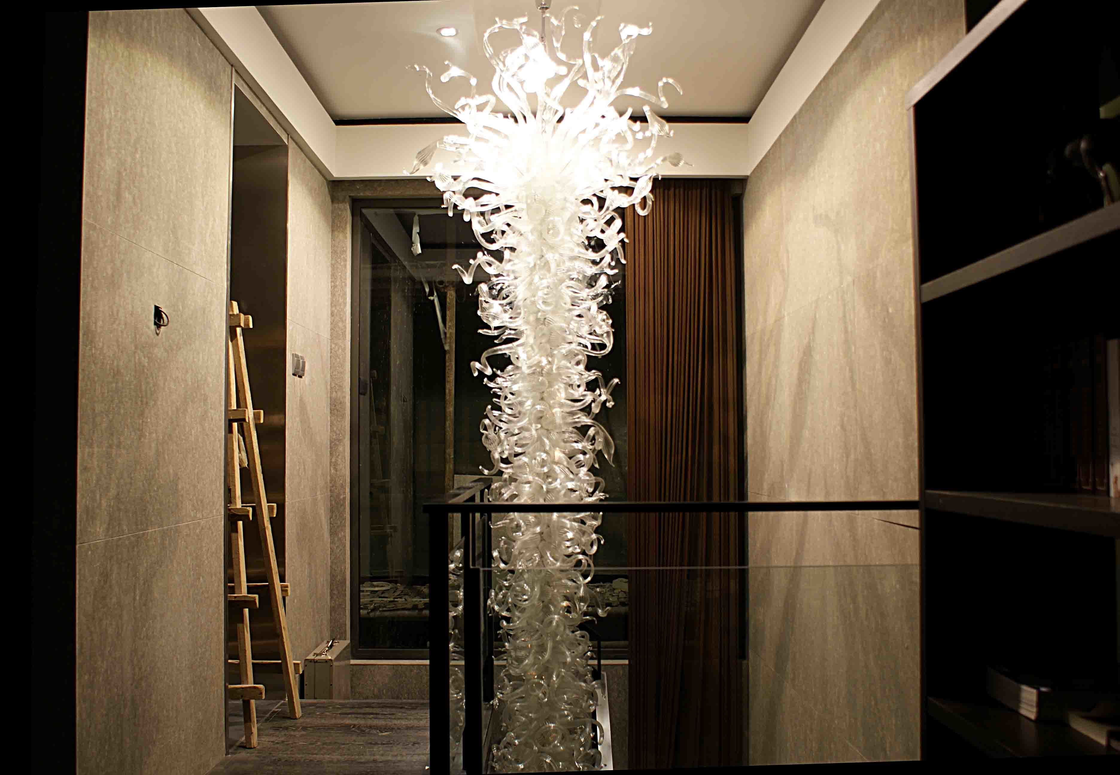 Hand Blown Glass Chandelier for Hotel Art Decoration (YK-D126)