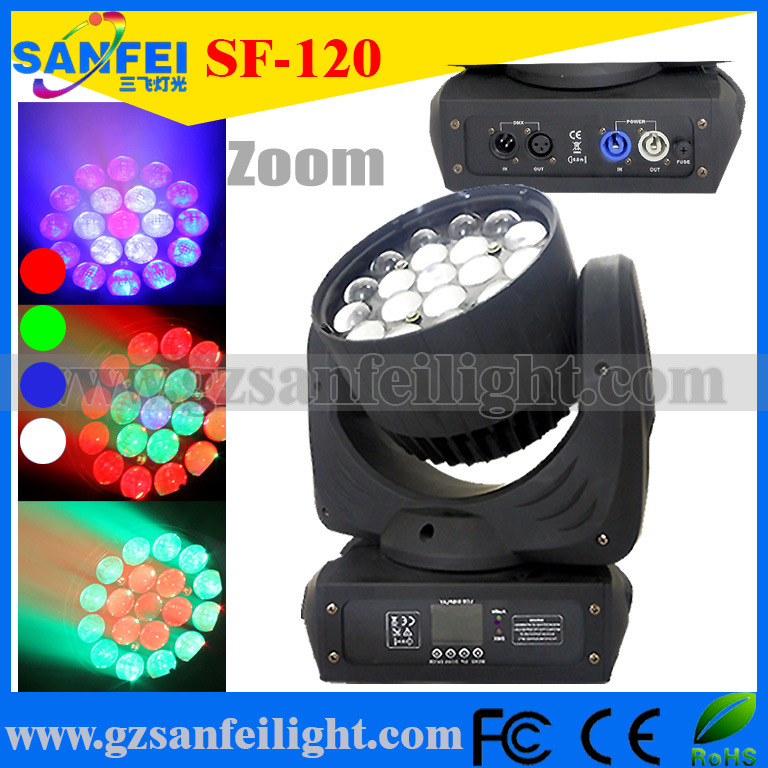 19PCS 4in1 Osram LED Beam Zoom Moving Head Light