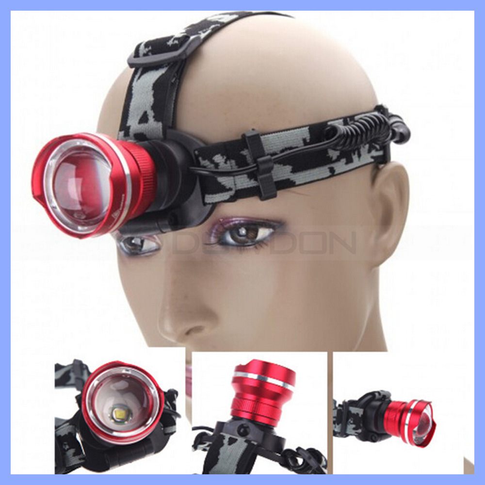 with Charger 2100lm 4 Mode CREE Xml T6 LED Zoomable Headlight (HL013)