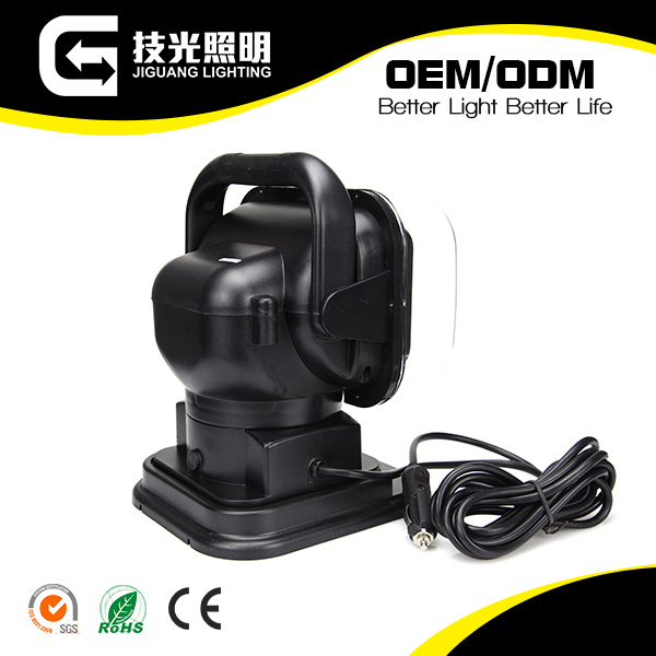 Rechargeable Battery Operated 7inch 50W CREE LED Remote Control Car Work Driving Search Light for Truck and Vehicles.