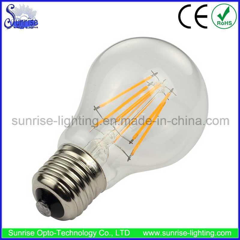 Warm White A60 E27 8W LED Lamp Filament Bulb Light