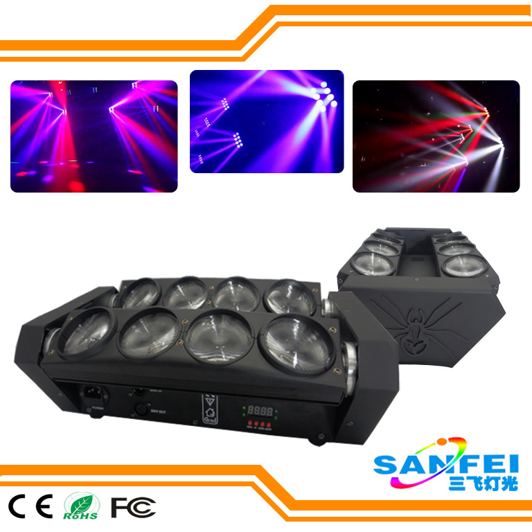LED Stage 8*10W 4in1 Spider Moving Head Beam Lights