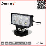 Factory Supply Square 18W LED Work Light for Truck