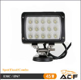 45W IP67 Squar Floodlight LED Work Light, for SUV, Jeep, ATV, Boat
