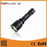 Poppas-C8 Rechargeable Torch Flashlight Aluminum LED Light Xmlt6 /L2 500 Lumens Tactical Flashlight