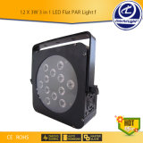 12 X 3W 3 in 1 LED Flat PAR Light for DJ Booth