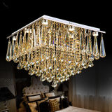 Modern Luxury Large LED Crystal Rectangle Crystal Chandelier Lustre De Crystal Ceiling Lamp Restaurant Home Decorative Fixture
