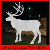 Outdoor Square Christmas LED 3D Acrylic Reindeer Decoration Light