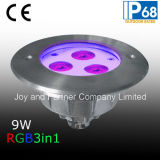 Asymmetrical 9W RGB Underwater Light for Swimming Pool Lighting (JP94636-AS)
