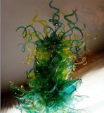 Green Article Blown Glass Chandelier for Home Decoration