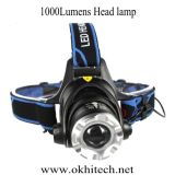 LED Headlamp CREE-T6 1000lumens Adjust Beam Camping, Mining, Hiking, Hunting, Fishing, Cave