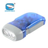 3 LED Light Hand Generator System ABS Plastic Flashlight
