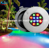 100% Resin Filled LED Swimming Pool Lamp 18W RGB LED Underwater Light 12V