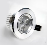 2.52USD 3W Specular Silver Warm White LED Ceiling Light
