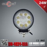 4 Inch 24W (8PCS*3W) Round LED Car Work Driving Light with CE RoHS ECE Certifications (SM-4024-RXA)