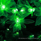 30 Green LED Simulation Flower Solar Energy Strings Lights
