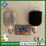 16 Colors 9W RGB LED Bulb Light with Remote Control CE RoHS