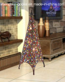 CE-Triangel Wrought Iron Floor Lamp with Glass Beaded