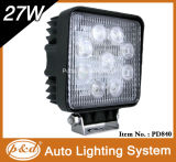 Square 27W Hot Selling LED Work Light for Truck (PD840)