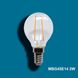 Mbg45e14 2W LED Filament Bulb with CE RoHS ERP SAA Certifications