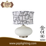 Modern Fabric Shade White Frosted Glass Lamp