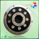 9PCS 9W High Power IP68 LED Fountain Lamp/LED Underwater Light