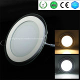 12W Glass Round LED Ceiling Panel Down Light