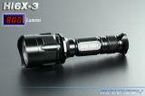 8W T6 800LM 18650 Superbright Aluminum LED Flashlight (HI6X-3)