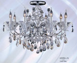 Modern Silvery Crystal Chandelier With Candles