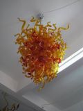 Amber and Red Glass Art Chandelier Hotsale Style