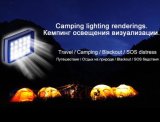 Solar Power Bank External Backup Battery LED Camp Light