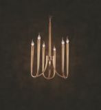 6 Light Simple Candle Copper Chandelier (N10029-6)