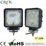 Square 5'' 24W LED Work Driving Light for Excavator (CK-WE0803B)